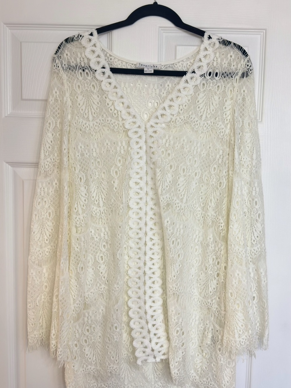 Love Riche Ivory Lace Swimsuit Cover Up